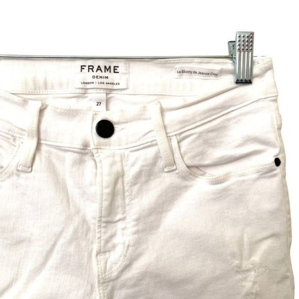 FRAME Le Skinny De Jeanne Distressed Crop Denim Sz 27 - Picture 4 of 5